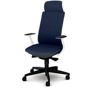べネス 事務イス 布張り バイカラーフレーム エキストラハイバック 樹脂脚 固定肘 ネイビー KB-BN512SL DB
