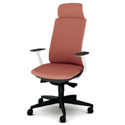 べネス 事務イス 布張り バイカラーフレーム エキストラハイバック 樹脂脚 固定肘 コーラルピンク KB-BN512SL PK