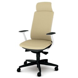べネス 事務イス 布張り バイカラーフレーム エキストラハイバック 樹脂脚 固定肘 ベージュ KB-BN512SL BE