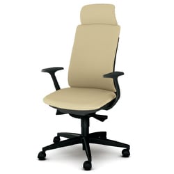 べネス 事務イス 布張り ダークグレーフレーム エキストラハイバック 樹脂脚 固定肘 ベージュ KB-BN32SL BE