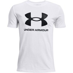 スポーツスタイル ロゴ ショートスリーブTシャツ SPORTSTYLE LOGO SHORT SLEEVE T-SHIRT 1363282 White/Black(100) YMDサイズ [トレーニングウェア シャツ キッズ]