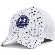 UAアイソチル ドライバー メッシュキャップ UA Iso-chill Driver Mesh 1369804 103 White/Sonar Blue LGXLサイズ [ゴルフ 帽子 メンズウェア]