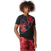 UAテック ショートスリーブTシャツ スーパービッグロゴ UA TECH SUPER BIG LOGO SS 1378273 Black/Red(001) YSMサイズ [アウトドア トップス キッズ]