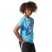 UAテック ショートスリーブTシャツ スーパービッグロゴ UA TECH SUPER BIG LOGO SS 1378273 Blue/Sonar Blue(433) YMDサイズ [アウトドア トップス キッズ]
