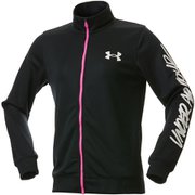 UAトラックジャケット UA TRACK JACKET 1378280 Black/Rebel Pink(001) YSMサイズ [アウトドア ジャケット キッズ]