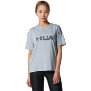 UAテック ショートスリーブTシャツ ボックスワードマーク UA TECH BOX WORDMARK TEE 1378310 Harbor Blue(465) SMサイズ [トレーニングウェア 半袖シャツ レディース]