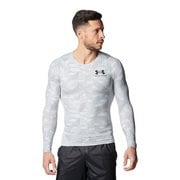 UAアイソチル コンプレッション ロングスリーブシャツ (ノベルティ) UA ISO-CHILL COMPRESSION LS NOVELTY 1378346 014 HGY XLサイズ [フィットネス 半袖シャツ メンズ]