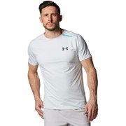 UAアイソチル ショートスリーブTシャツ UA ISO-CHILL SS 1378356 006 Gray Mist MDサイズ [フィットネス 半袖シャツ メンズ]