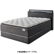 ベッドフレーム ヴェイル Vail DC(ダブルクッション台輪タイプ) ダークブラウン/CJブラック セミダブル SD-DCCJBK