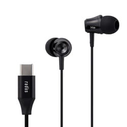 USB Type-C カナル型 イヤホン ブラック HP-NEL11CK
