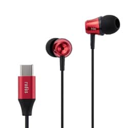 USB Type-C カナル型 イヤホン レッド HP-NEL11CR