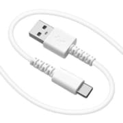 柔らかケーブル やわらかい からみにくい 充電 通信 Type-A to Type-C 3A 2m ホワイト R20CAAC3A03WH