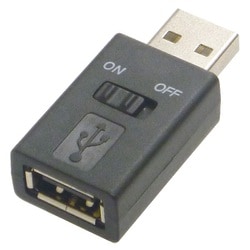USB電源 スイッチアダプタ ブラック ADV-111B
