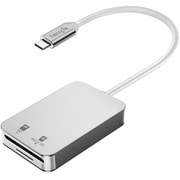 USB3.2 Gen1対応 Type-C接続 SD+microSDカードリーダー シルバー FCR-CC01SDSV