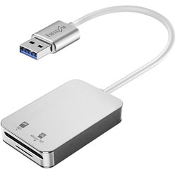 USB3.2 Gen1対応 Type-A接続 SD＋microSDカードリーダー シルバー FCR-CU02SDSV