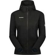 グラナイト ソフトシェル フードジャケット アジアンフィット ウィメン GRANITE SO Hooded Jacket AF Women 1011-00332 0047 black-white XSサイズ(日本：Sサイズ) [アウトドア ソフトシェルジャケット レディース]