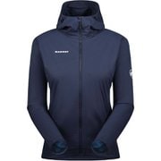 グラナイト ソフトシェル フードジャケット アジアンフィット ウィメン GRANITE SO Hooded Jacket AF Women 1011-00332 5899 marine-white Mサイズ(日本：Lサイズ) [アウトドア ソフトシェルジャケット レディース]