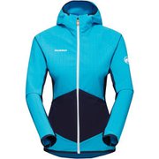 アイガー スピード ミッドレイヤー ハイブリッドフーデッドジャケット ウィメン Eiger Speed ML Hybrid Hooded Jacket Women 1014-05020 50432 sky-night Sサイズ(日本：Mサイズ) [アウトドア ジャケット レディース]