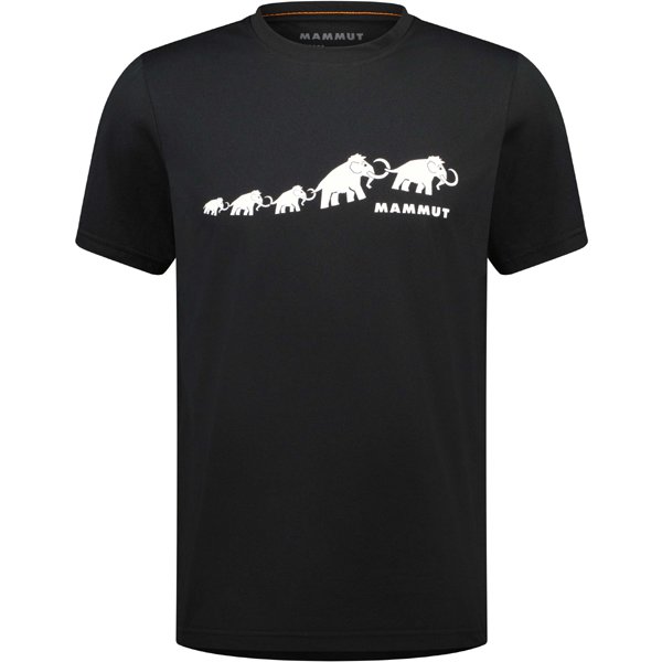 マムート MAMMUTキューディーロゴプリントTシャツアジアンフィットメン QD Logo Print T-Shirt AF Men 1017-02012 00255 black PRT3 XLサイズ(日本：XXLサイズ) [アウトドア カットソー メンズ]Ω