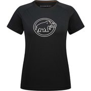 キューディー ロゴ プリント ティーシャツ アジアンフィット ウィメン QD Logo Print T-Shirt AF Women 1017-02022 00413 black PRT4 Mサイズ(日本：Lサイズ) [アウトドア カットソー レディース]