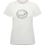 QD ロゴ プリント Tシャツ アジアンフィット レディース カットソー white PRT4(00541) Sサイズ(日本:Mサイズ) 1017-02022