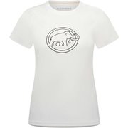 QD ロゴ プリント Tシャツ アジアンフィット レディース カットソー white PRT4(00541) Sサイズ(日本:Mサイズ) 1017-02022