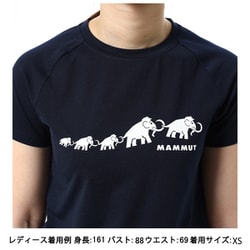 マムート（MAMMUT）（レディース）QD ロゴ プリント 半袖Tシャツ アジアンフィット 1017-02022-50355 速乾 マムート（MAMMUT）（レディース）QD ロゴ プリント 半袖Tシャツ