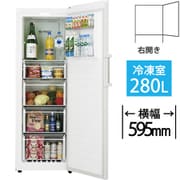 冷凍庫 前開き(280L・右開き) ファン式 冷凍・冷蔵切り替え可 耐熱トップテーブル ホワイト JF-NUF280CR-W