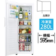 冷凍庫 前開き(280L・左開き) ファン式 冷凍・冷蔵切り替え可 耐熱トップテーブル ホワイト JF-NUF280CL-W