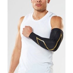 MCS エリートコンプアームガード MCS ELITE COMPRESSION UA3513A Black/Gold XXLサイズ 両腕入り [コンプレッションウェア アームガード]
