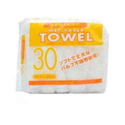 使い捨て 紙おしぼり 丸型 30個入 WB-25