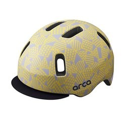 ARCA（アルカ） マットアートイエロー 50～54cm（未満） 安全規格 SGマーク [自転車ヘルメット]