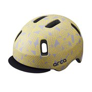 ARCA（アルカ） マットアートイエロー 50～54cm（未満） 安全規格 SGマーク [自転車ヘルメット]
