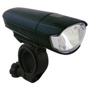 自転車 LEDヘッドライト 1W1LEDライト 213 明るさ2000カンデラ/ワイド配光/上面カット/首振り機能付き JIS準拠 ブラック Y-4849