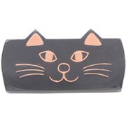 レザーメガネケース ワ クロネコ BK YD-21680