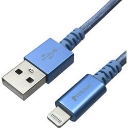 MFI認証 Lightning充電通信ケーブル（USB-A to Lightning） デザインタイプ 1.5m ブルー MLTD2215BL