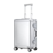 スーツケース アルシンプリー 旅行日数目安:1泊~3泊 35L TSAロック搭載 機内持ち込み可 双輪キャスター アルミ合金製 フレームタイプ ブリリアントシルバー DP-007-55-003