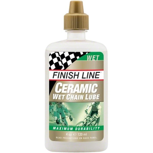 FINISH LINEセラミック ウェット チェーン ルーブ 120ml ボトル [自転車専用ケミカル 潤滑剤]Ω