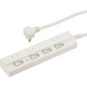雷ガード付節電タップ 1m 4口 HS-TPK41W-22