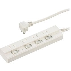 雷ガード付節電タップ 3m 4口 HS-TPK43W-22