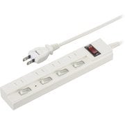 ミニブレーカー付き節電タップ 5m 4口 HS-TPKV45W-22