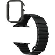 ESP02216-BK41BK [マグネットPUレザーAppleWatchバンドケースセット 41mm ブラック]