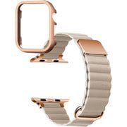 ESP02216-BE40BE [マグネットPUレザーAppleWatchバンドケースセット 40mm ベージュ]