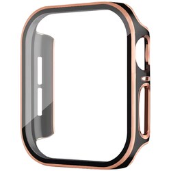 WAC-02GBK40 GD/BK [AppleWatch 40 ガラスフィルム一体型ケース ゴールド×ブラック]