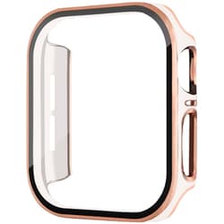 WAC-02GWH40 GD/WH [AppleWatch 40 ガラスフィルム一体型ケース ゴールド×ホワイト]
