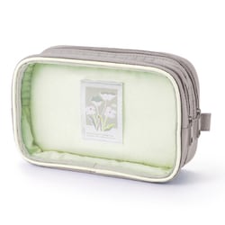 ニュアンスカラーのメッシュがオシャレな TRACY MULTI POUCH （M） pearl gray GTRM-01