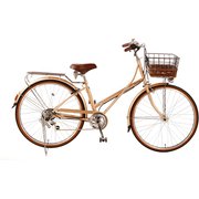 シティサイクル RUE PRINCESSE(リュ プランセス) 26インチ 外装6段変速 ベージュ LX266RHD