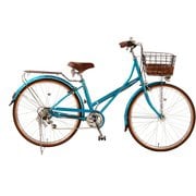 シティサイクル RUE PRINCESSE(リュ プランセス) 26インチ 外装6段変速 グリーン LX266RHD