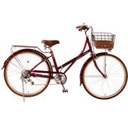 シティサイクル RUE PRINCESSE(リュ プランセス) 26インチ 外装6段変速 レッド LX266RHD