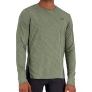 Q Speed ジャカードロングスリーブTシャツ MT31282 ディーブオリーブグリーン(DON) XLサイズ [ランニングウェア シャツ メンズ]